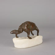 Clovis Masson Bronze - Fox & Rabbit - Hickmet Fine Arts