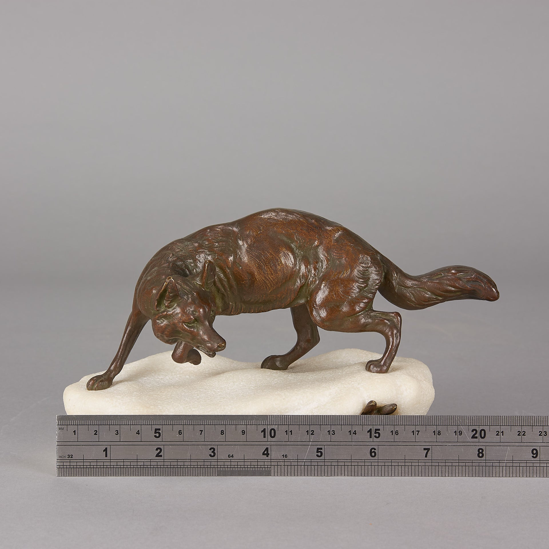 Clovis Masson Bronze - Fox & Rabbit - Hickmet Fine Arts
