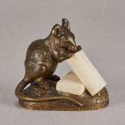Masson bronze mouse and cheese - Animaliers - Antique Bronze - Hickmet Fine Arts