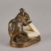 Masson bronze mouse and cheese - Animaliers - Antique Bronze - Hickmet Fine Arts
