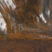 Maurice Bouval Bronze - Femma Avec Oiseaux - Hickmet Fine Arts