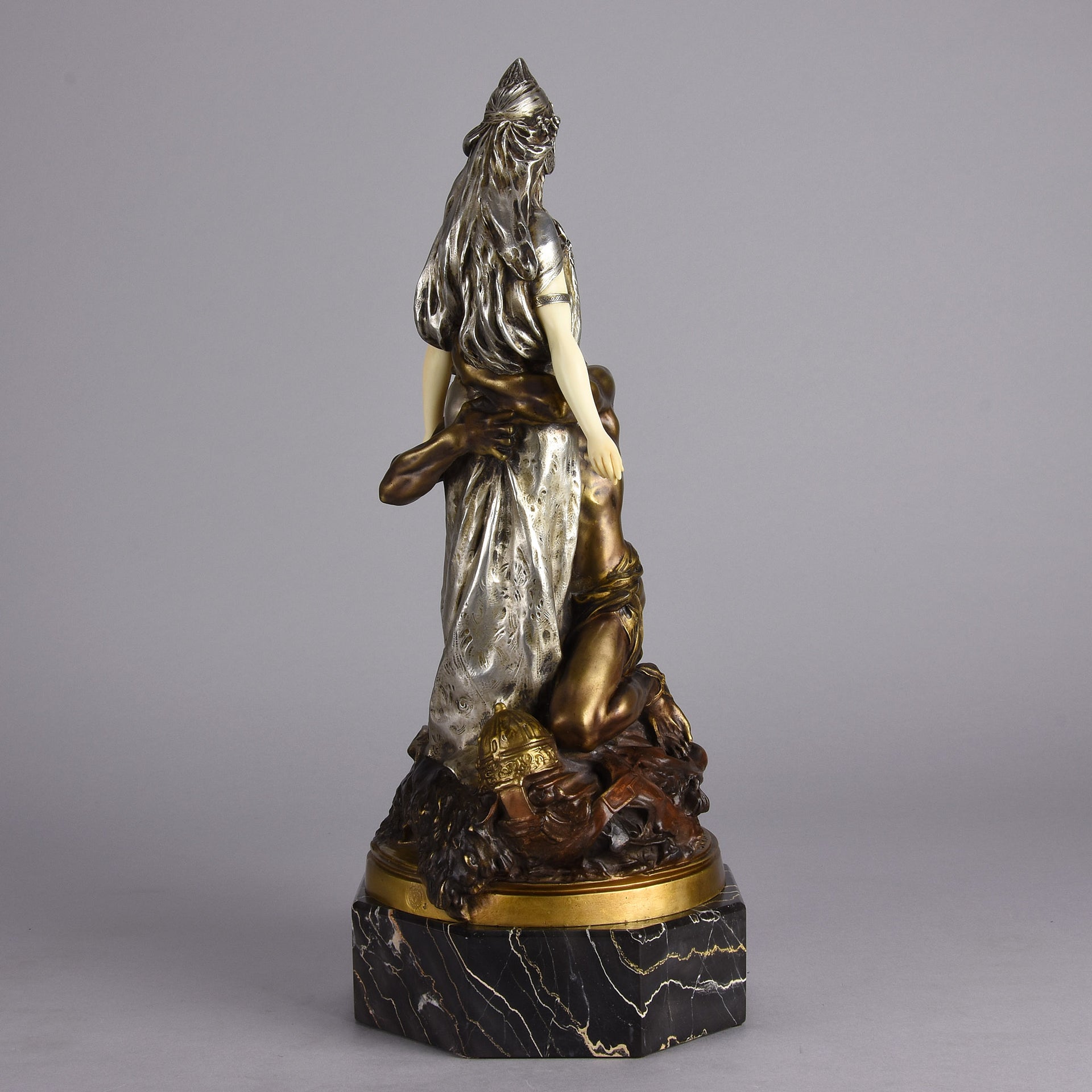 Theodore Riviere – Salammbo et Matho - Antique Bronze - Bronze statues for sale - - antique bronze figures - bronze figurines for sale - Antique bronze statues - Antique bronze sculptures for sale – Hickmet Fine Arts