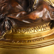 Theodore Riviere – Salammbo et Matho - Antique Bronze - Bronze statues for sale - - antique bronze figures - bronze figurines for sale - Antique bronze statues - Antique bronze sculptures for sale – Hickmet Fine Arts