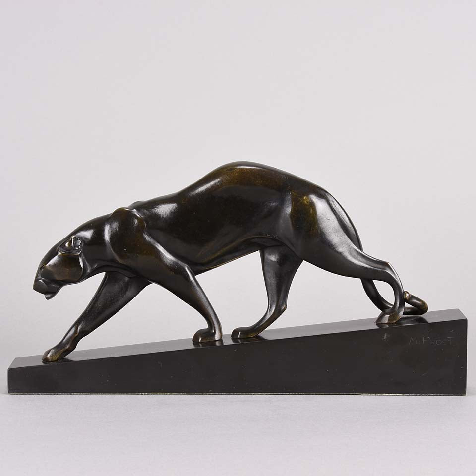 Art Deco Bronze Panther by Maurice Prost 