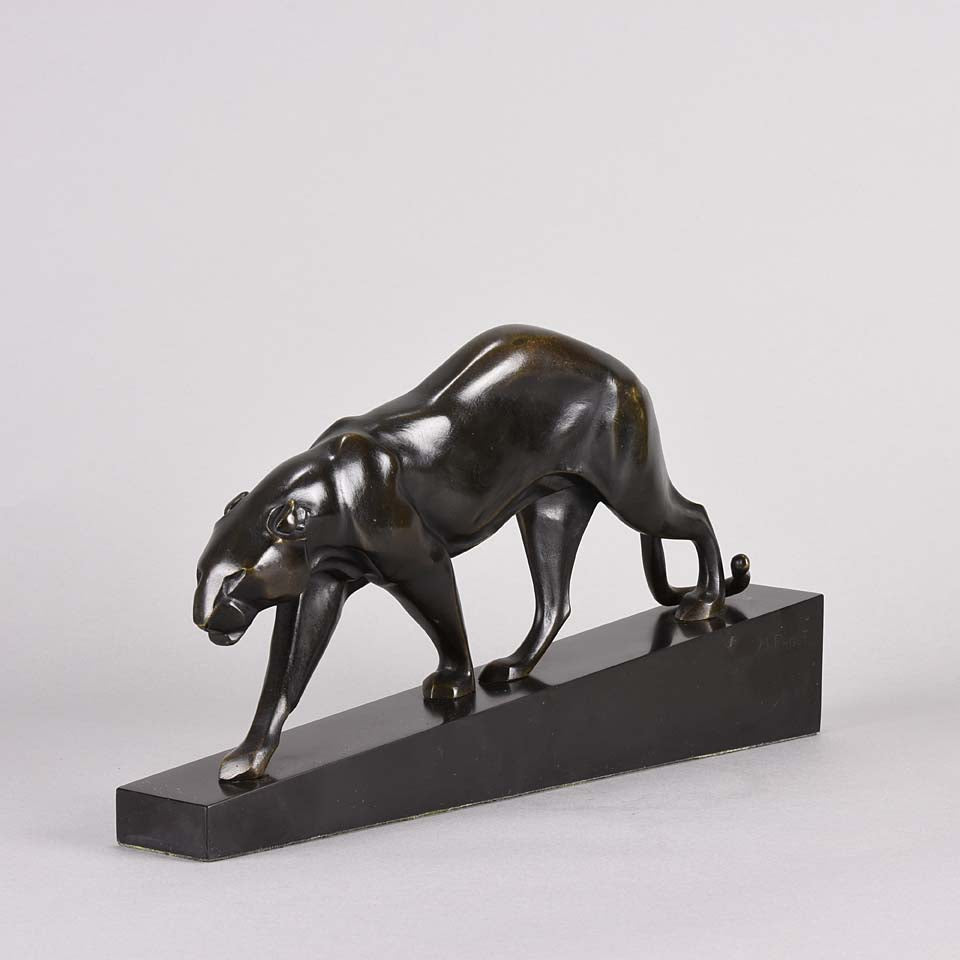 Art Deco Bronze Panther by Maurice Prost 
