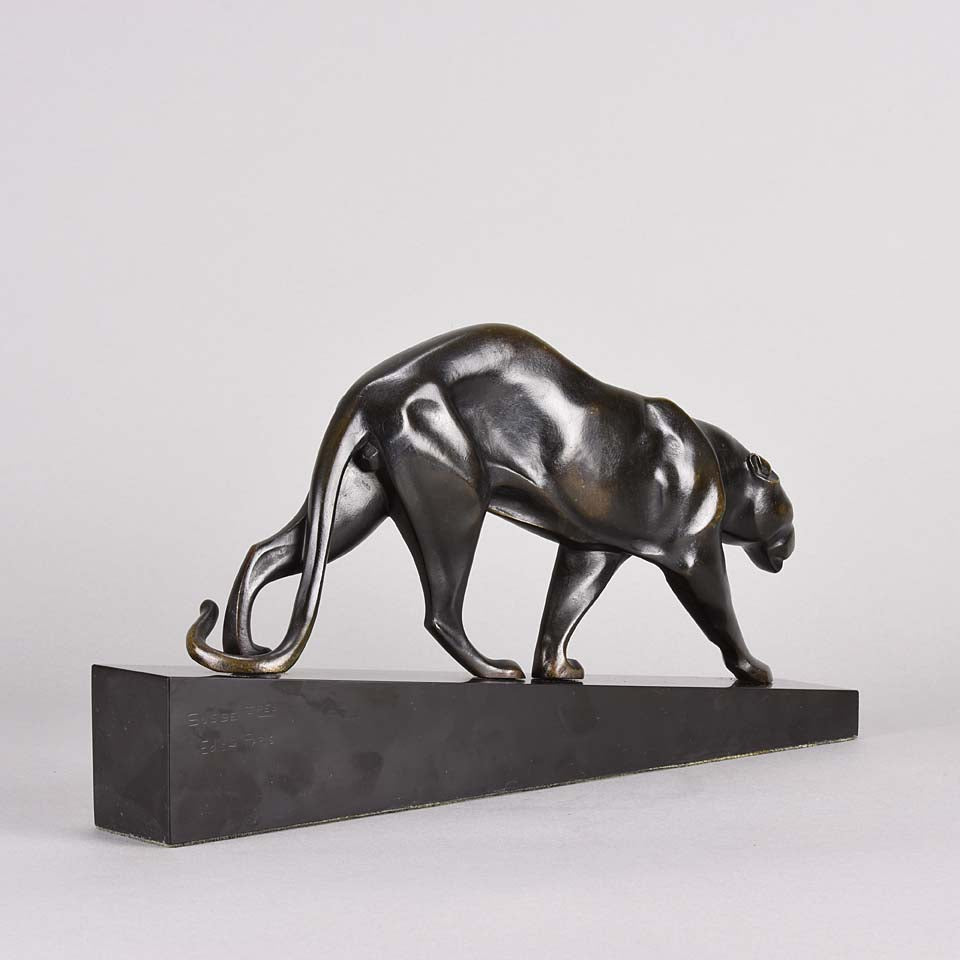 Art Deco Bronze Panther by Maurice Prost 