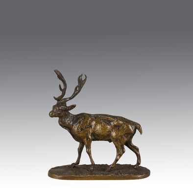 Mene bronze stag - Animaliers - Antique animal sculptures for sale - Hickmet Fine Arts