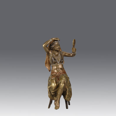 Bergman bronze woman - Antique Bronze Statues - Hickmet Fine Arts