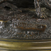 Chasse au Lapin - Jules Moigniez - Antique Bronze - Hickmet Fine Arts