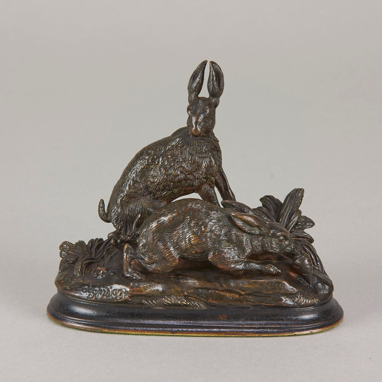 "Pair of Hares" by Jules Moigniez