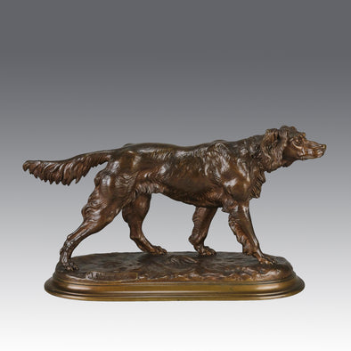 Moigniez Bronze Setter - Animaliers -  Antique animal sculptures for sale - Hickmet Fine Arts