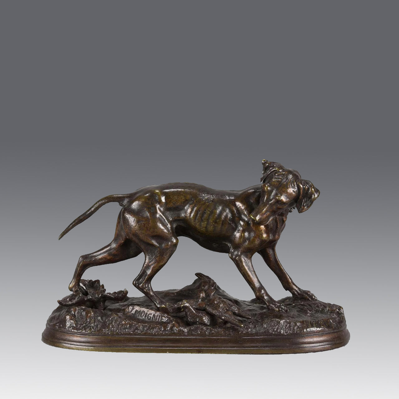 "Pointer and Game Bird" by J Moigniez