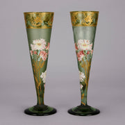 Mont Joye - Pair of enamel painted vases - Hickmet Fine Arts 