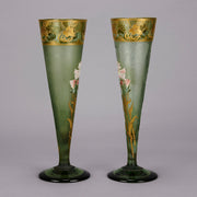 Mont Joye - Pair of enamel painted vases - Hickmet Fine Arts 