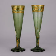 Mont Joye - Pair of enamel painted vases - Hickmet Fine Arts 