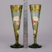 Mont Joye - Pair of enamel painted vases - Hickmet Fine Arts 
