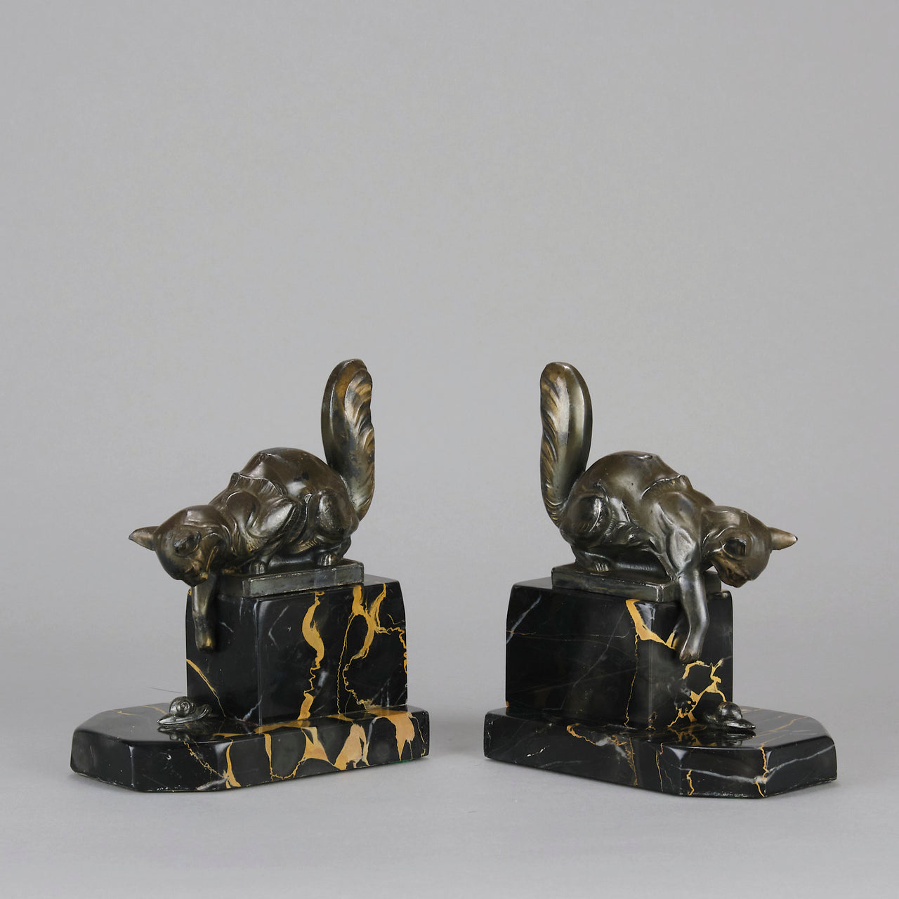 "Cat Bookends" by Hippolyte Moreau