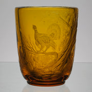 Moser Glass Golden Amber Vase - 20th Century Glass - Hickmet Fine Arts