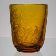 Moser Glass Golden Amber Vase - 20th Century Glass - Hickmet Fine Arts