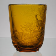 Moser Glass Golden Amber Vase - 20th Century Glass - Hickmet Fine Arts