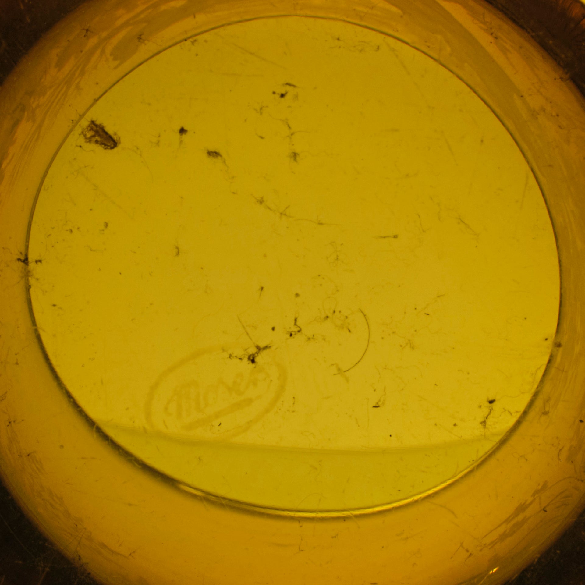 Moser Glass Golden Amber Vase - 20th Century Glass - Hickmet Fine Arts