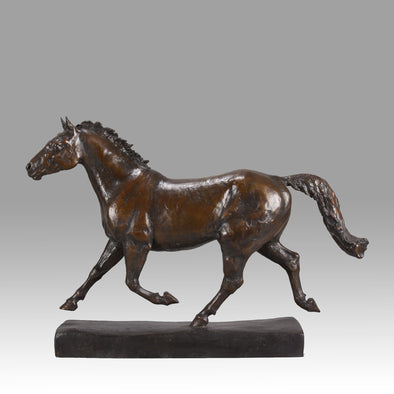 Nicola Toms Bronze - Trotting Horse - Hickmet Fine Arts 