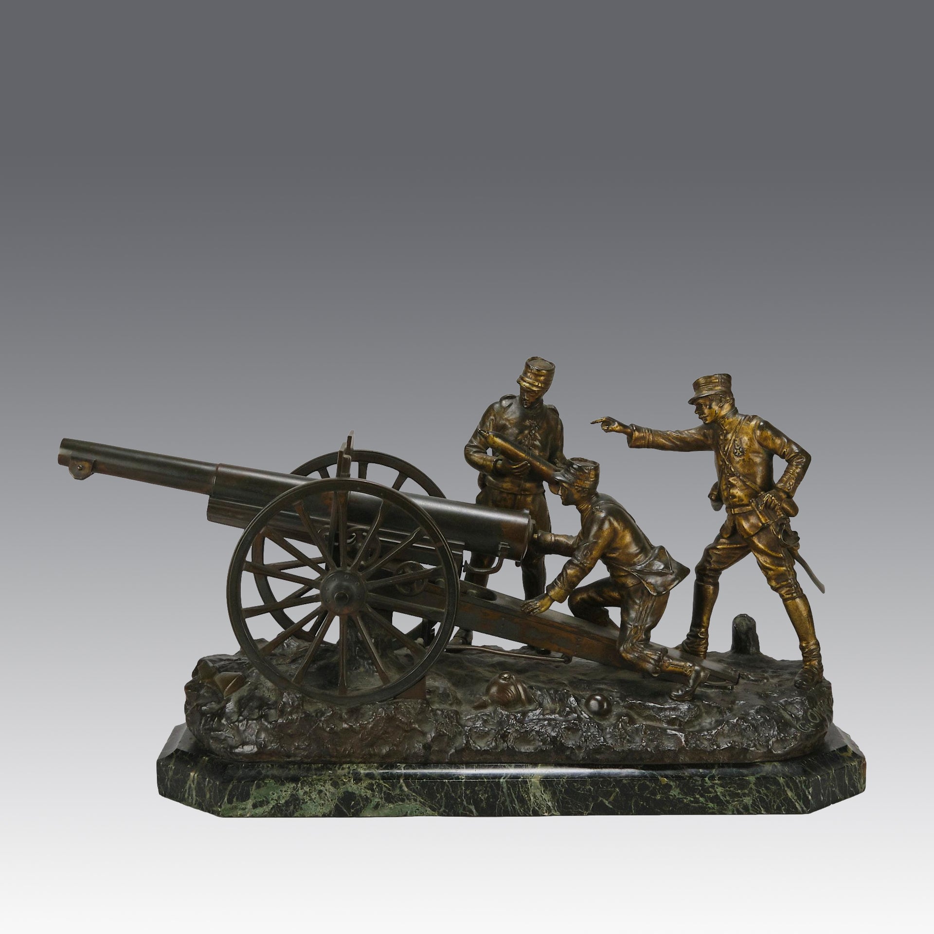 Omerth Bronze - Les Soldats au Canon - Hickmet Fine Arts