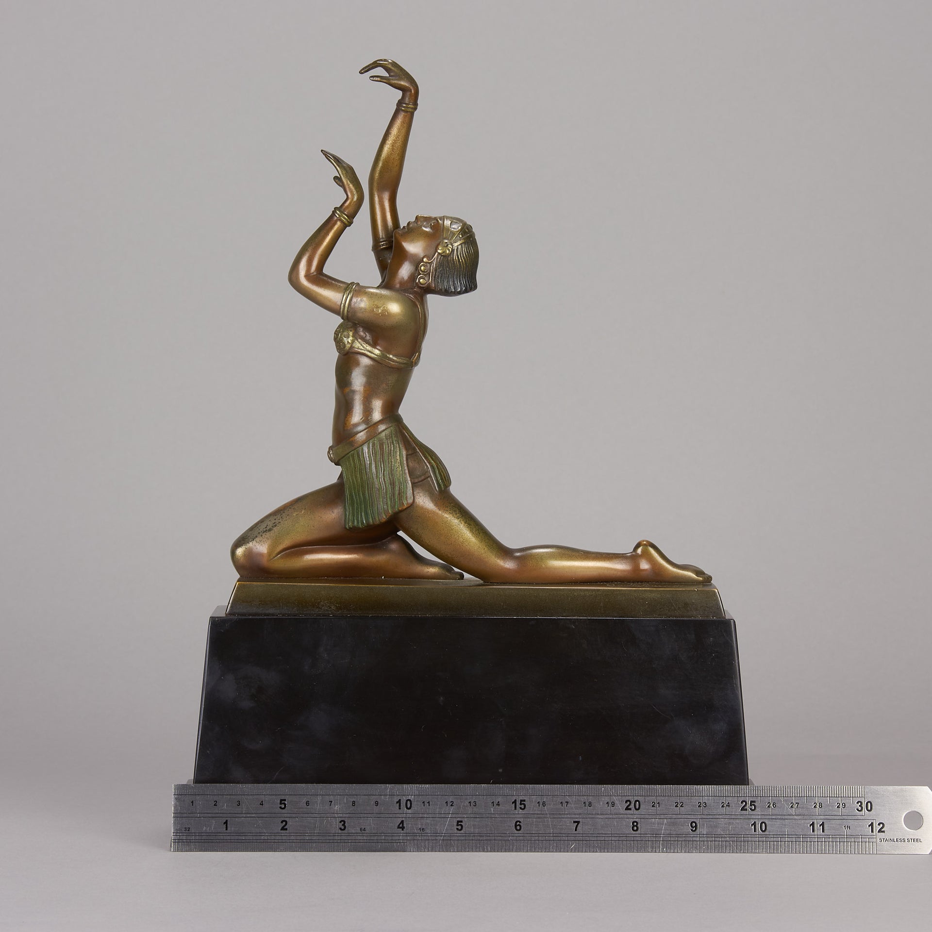 Art Deco Fancy Dancer - Otto Hafenrichter Bronze - Hickmet Fine Arts