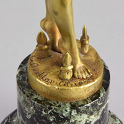 Art Deco Bronze Spear Dancer by Ouillon-Carrère 