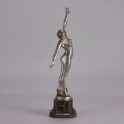 Art Deco Spear Dancer by Fernand Ouillon-Carrere - Art Deco sculptures for sale - Deco Bronze - Hickmet Fine Arts