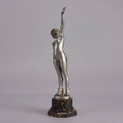 Art Deco Spear Dancer by Fernand Ouillon-Carrere - Art Deco sculptures for sale - Deco Bronze - Hickmet Fine Arts