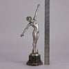 Art Deco Spear Dancer by Fernand Ouillon-Carrere - Art Deco sculptures for sale - Deco Bronze - Hickmet Fine Arts