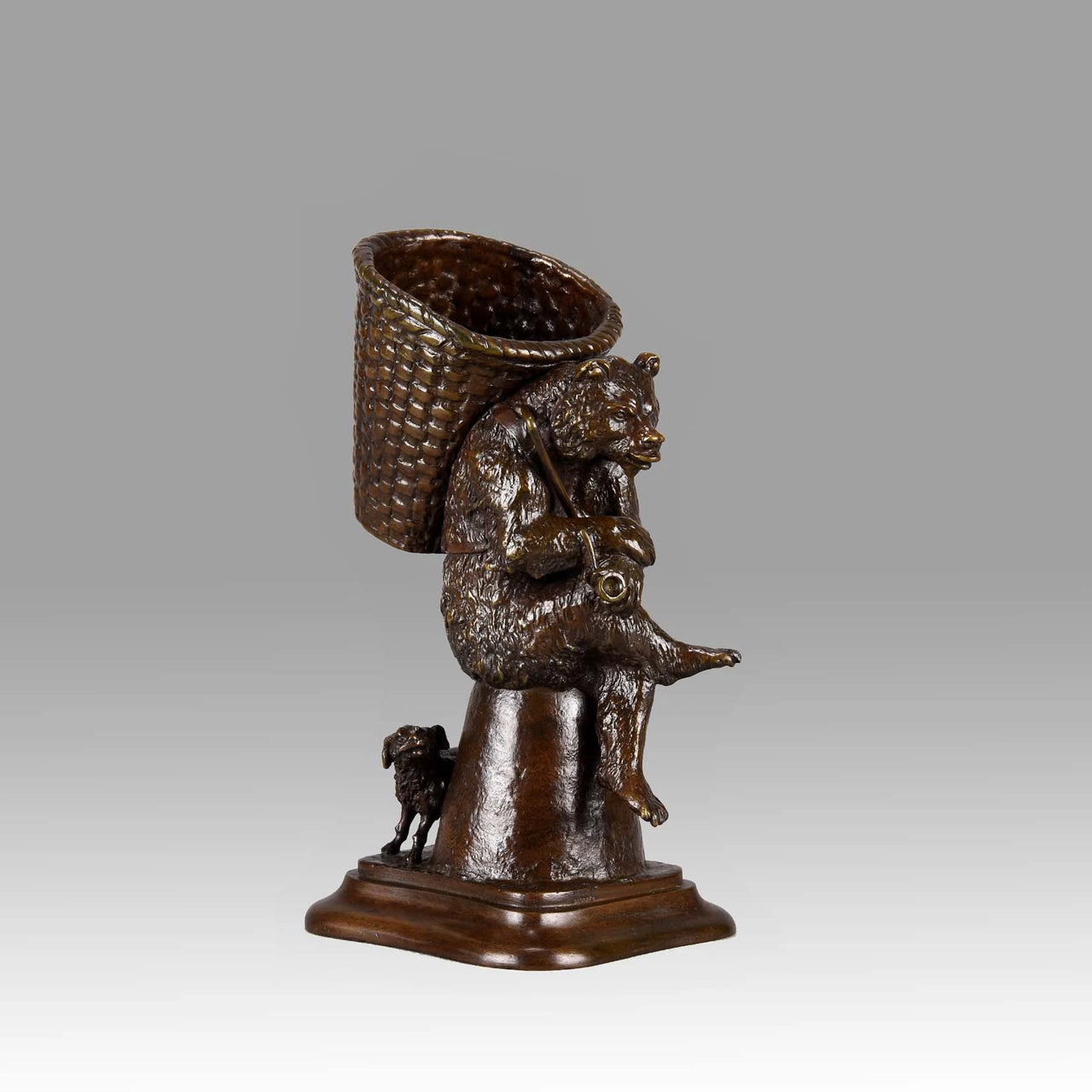 Bear and dog bronze by fratin