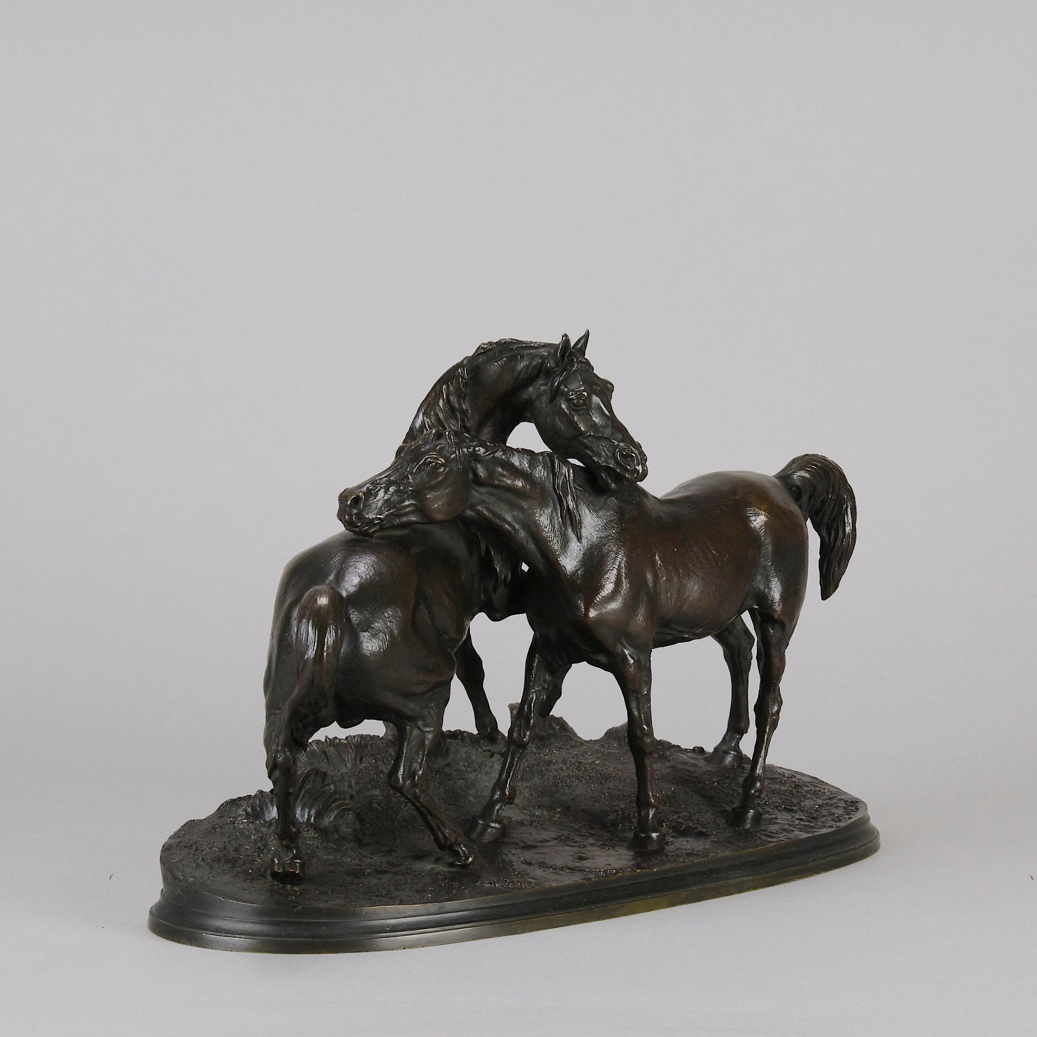L'accolade- P J Mêne - Antique Bronze - Hickmet Fine Arts