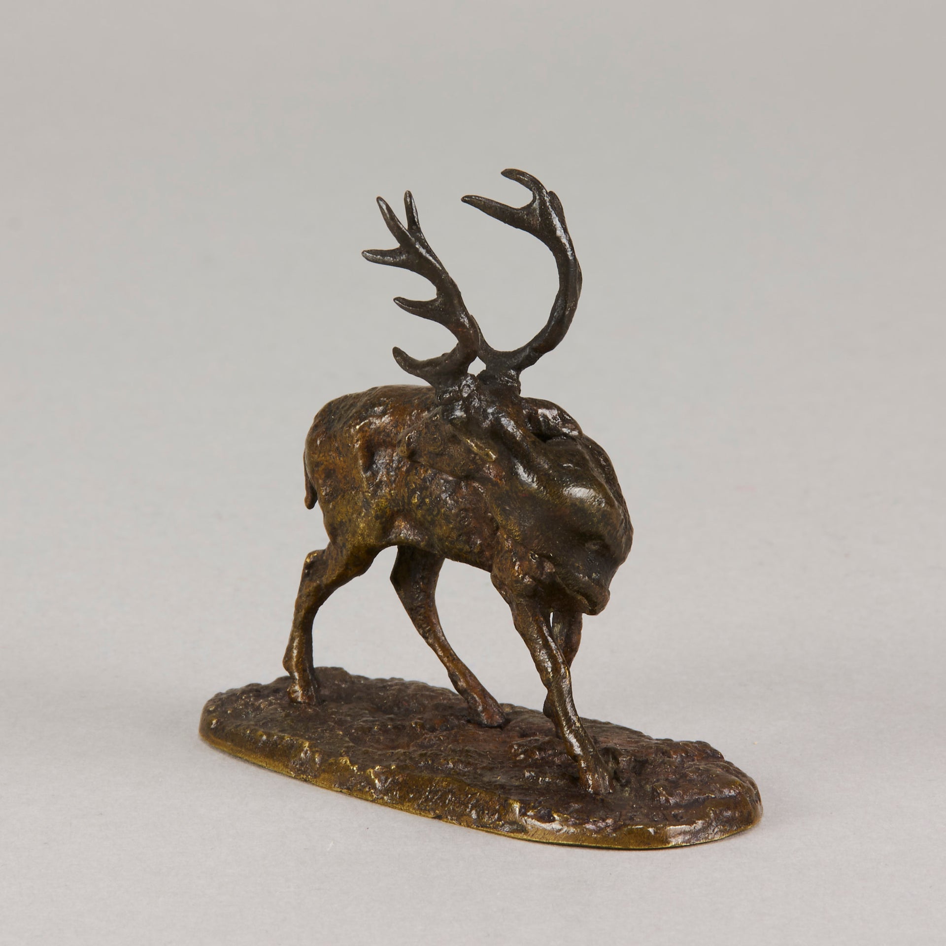 Mene bronze stag - Antique animal sculptures for sale - Hickmet Fine Arts
