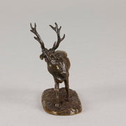 Mene bronze stag - Antique animal sculptures for sale - Hickmet Fine Arts