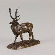 Mene bronze stag - Antique animal sculptures for sale - Hickmet Fine Arts
