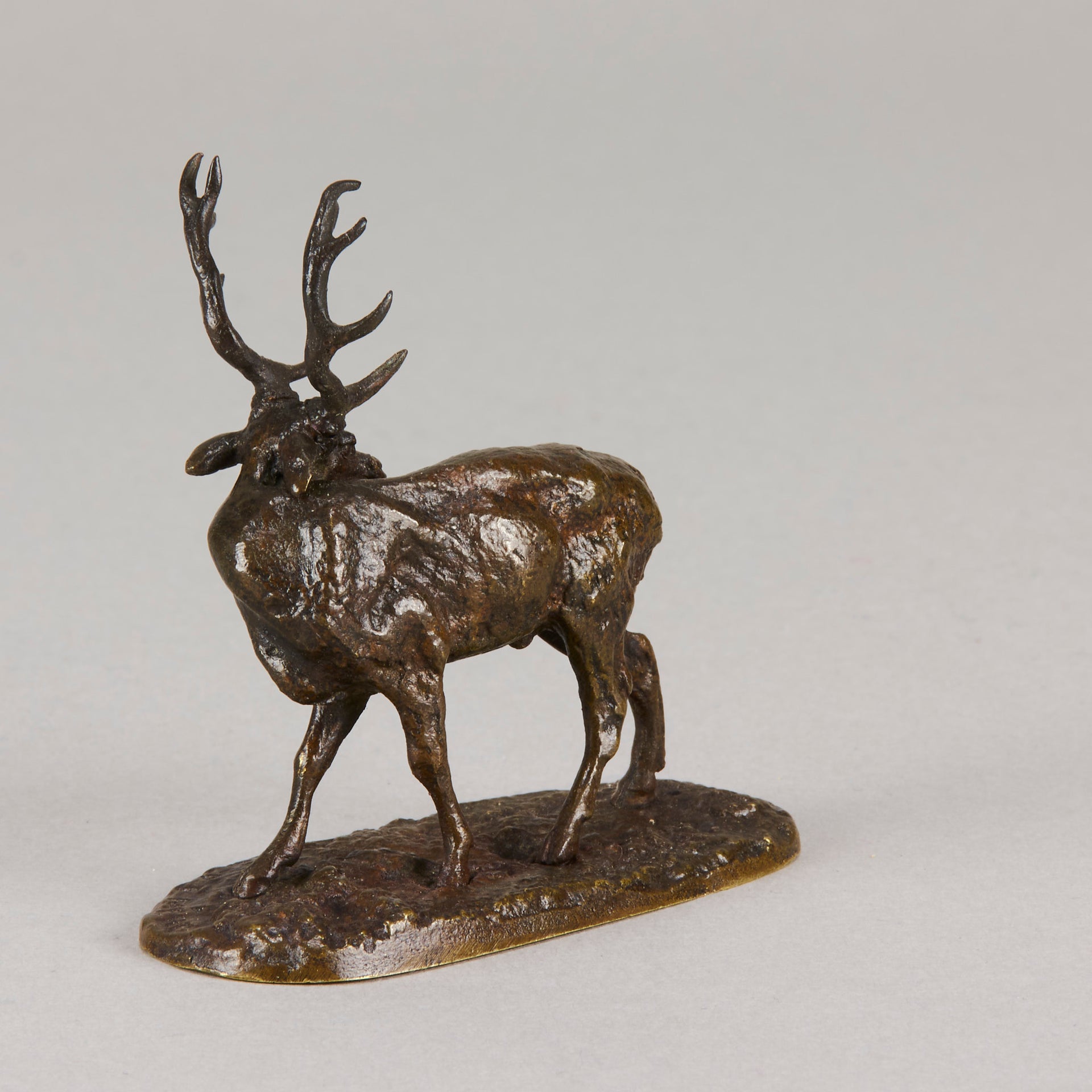 Mene bronze stag - Antique animal sculptures for sale - Hickmet Fine Arts