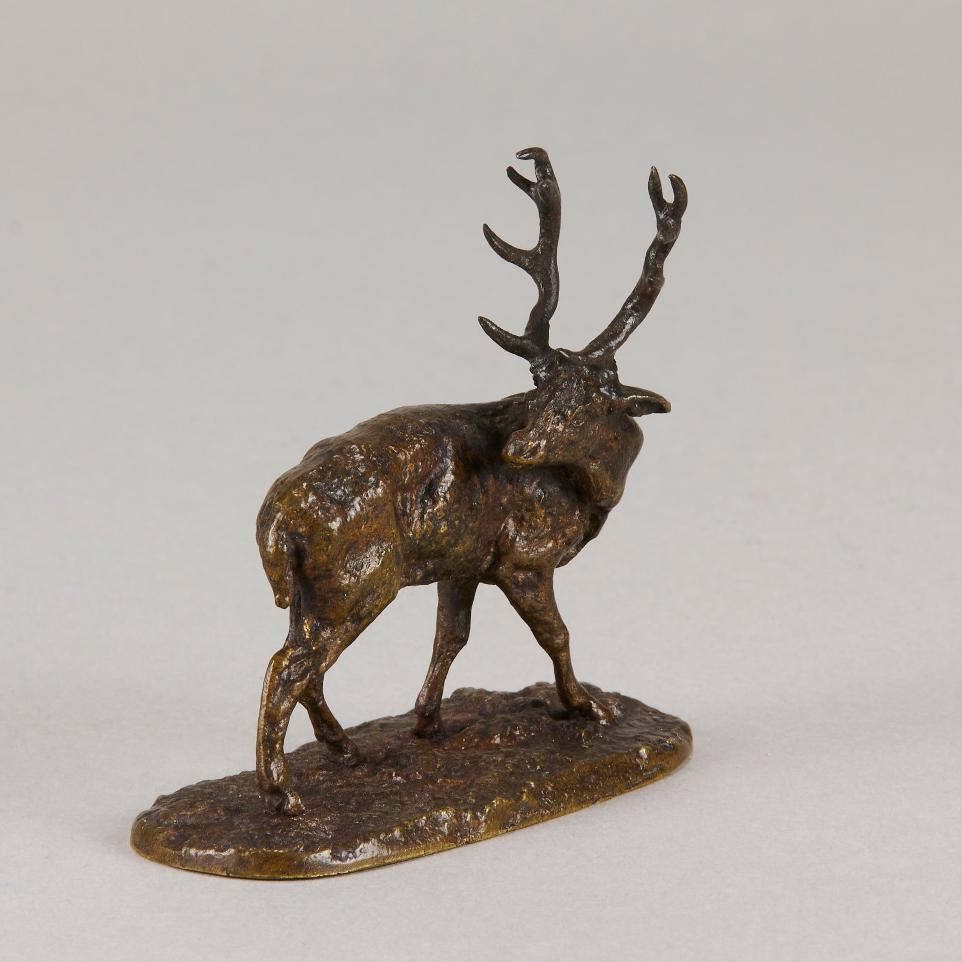 Mene bronze stag - Antique animal sculptures for sale - Hickmet Fine Arts