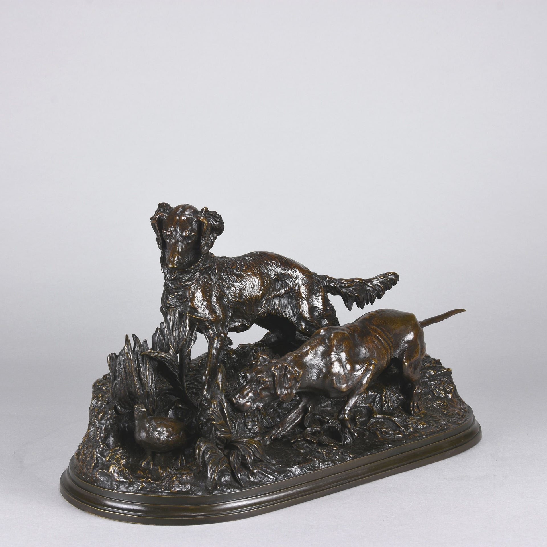 Mene Bronze - Chasse a la Perdrix - Antique Bronze - Hickmet Fine Arts