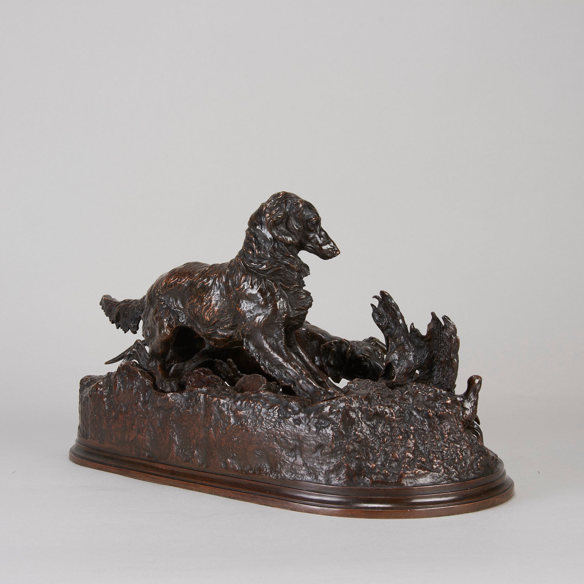 Mene bronze dogs and partridge