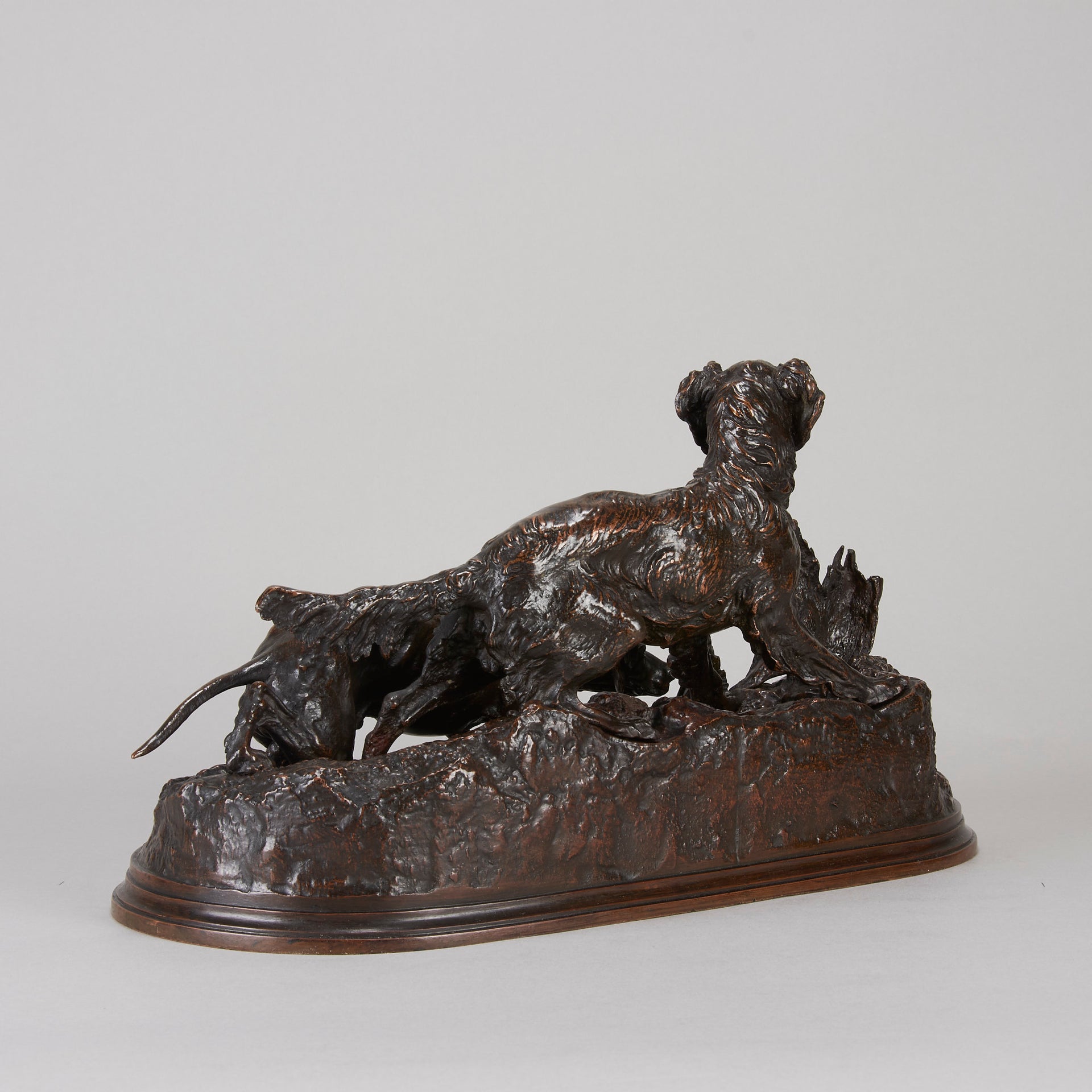 Mene bronze dogs and partridge