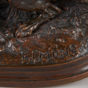 Mene bronze dogs and partridge