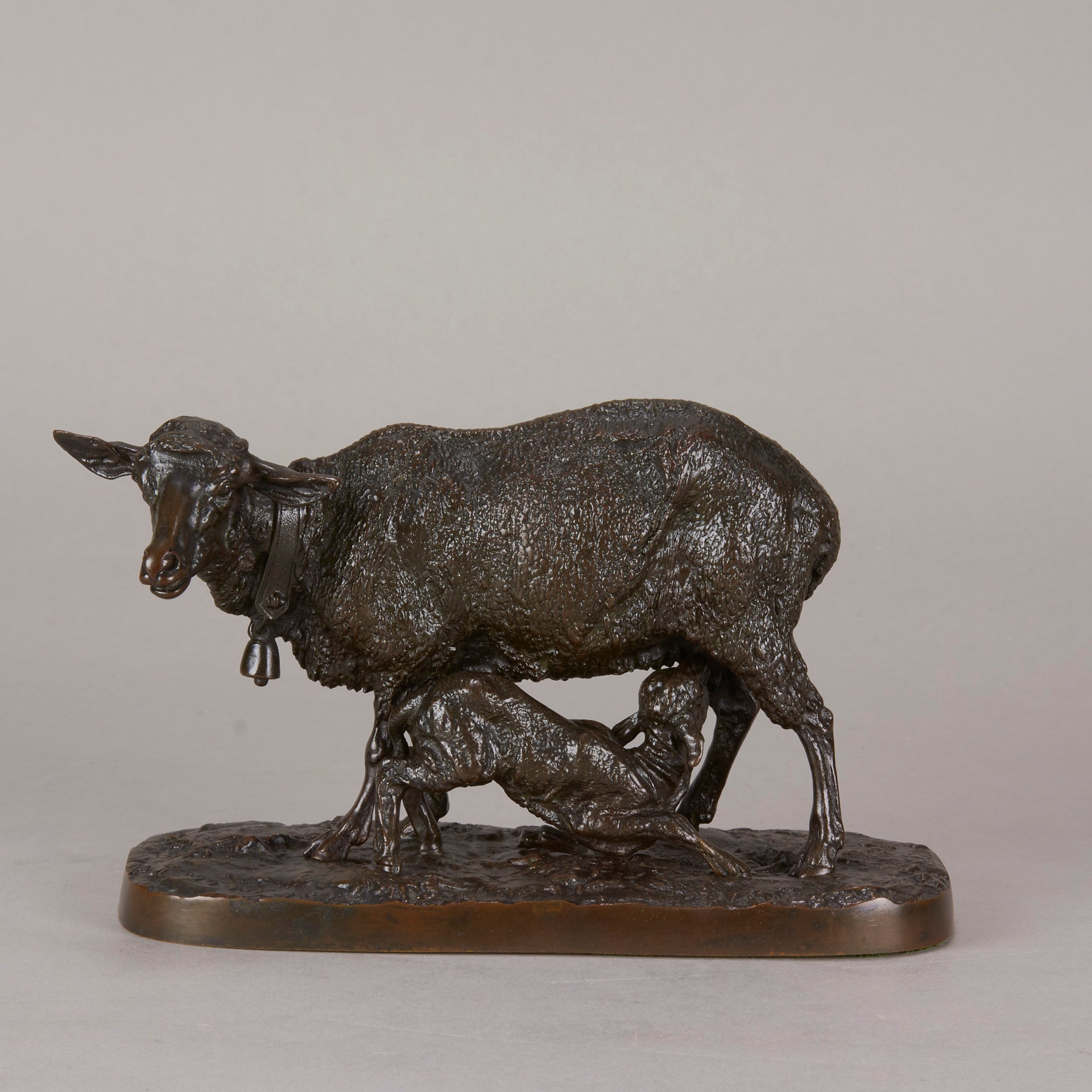 Mene bronze ewe and lamb - Animaliers -  Antique animal sculptures for sale - Hickmet Fine Arts