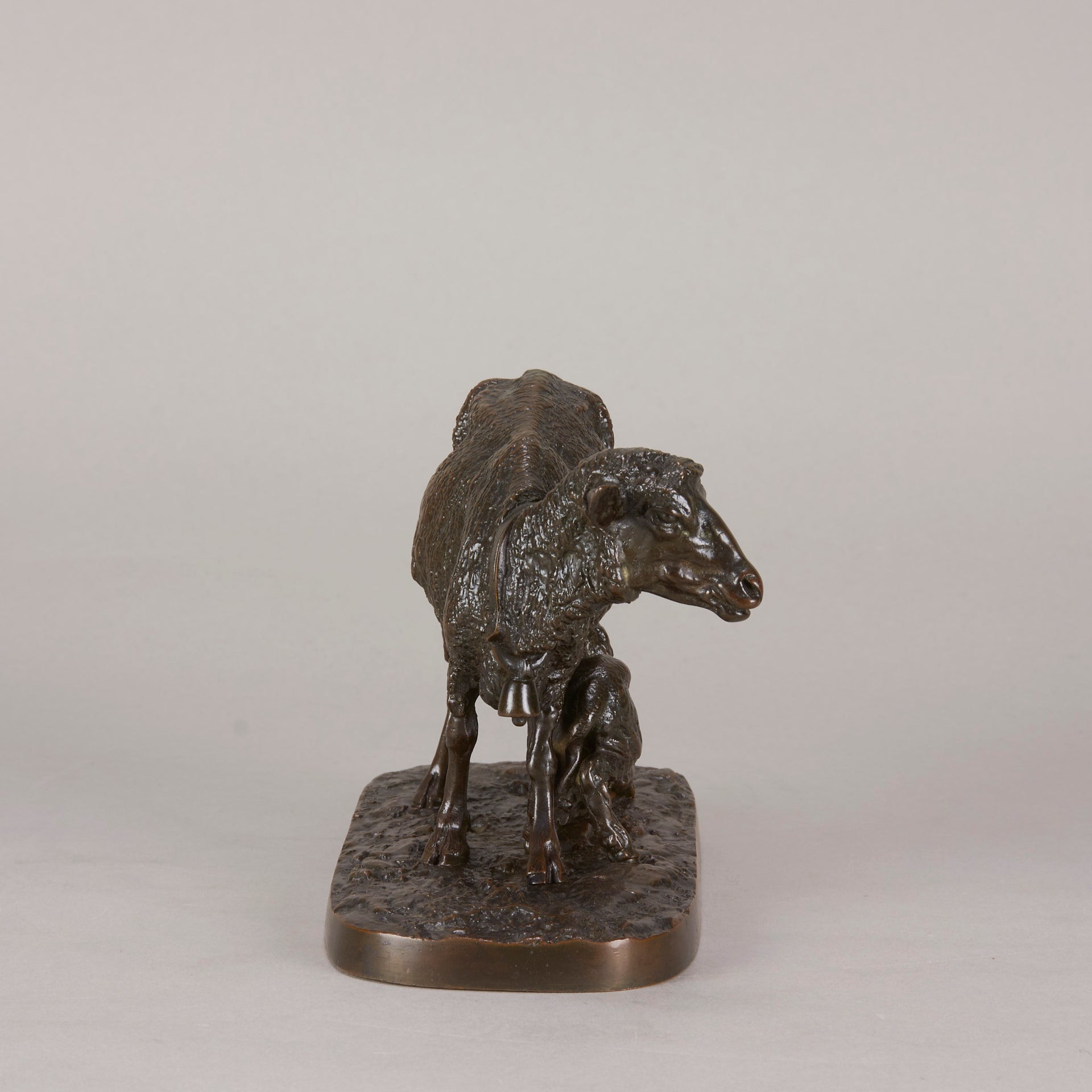 Mene bronze ewe and lamb - Animaliers -  Antique animal sculptures for sale - Hickmet Fine Arts