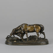 Mene bronze mare and foal