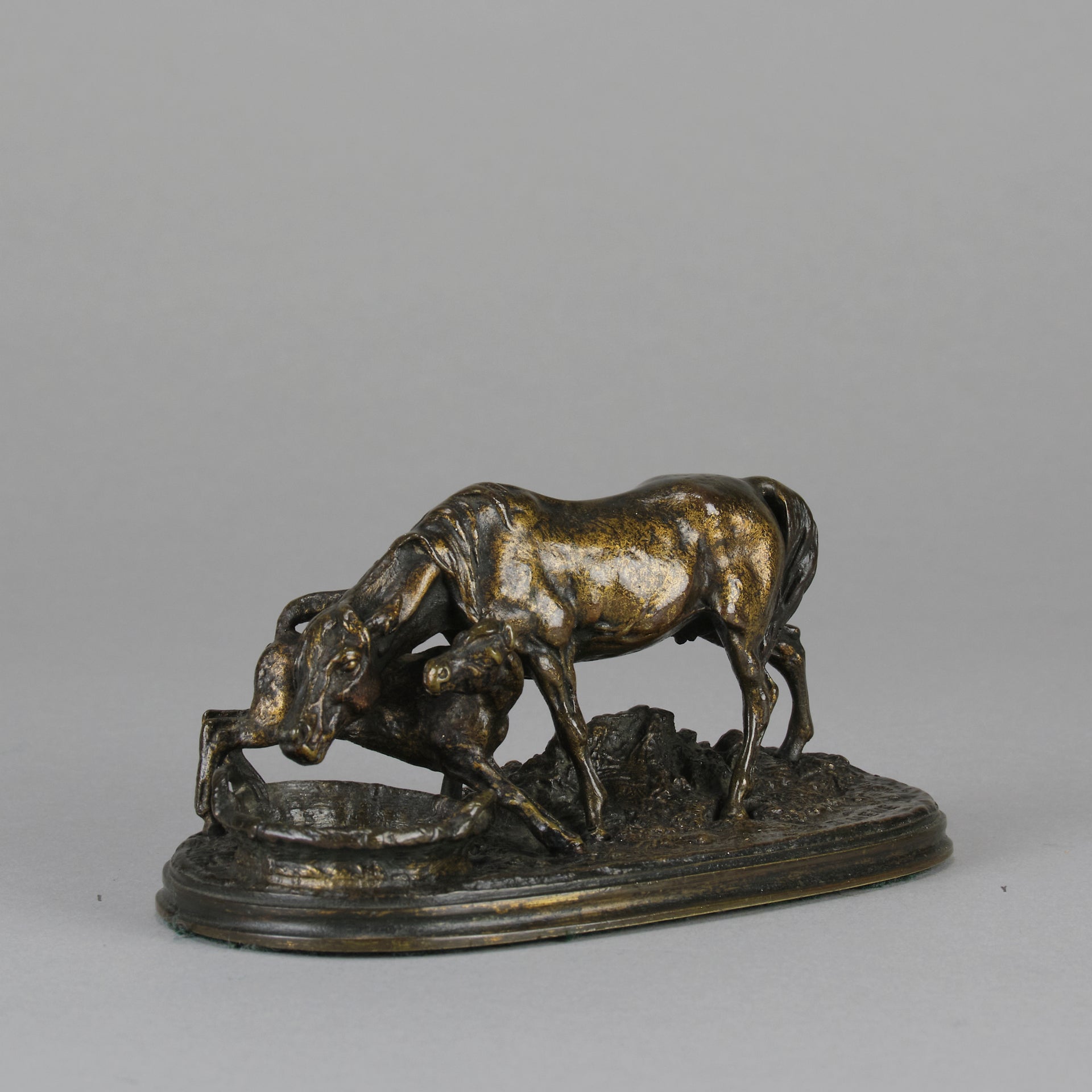 Mene bronze mare and foal