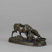 Mene bronze mare and foal