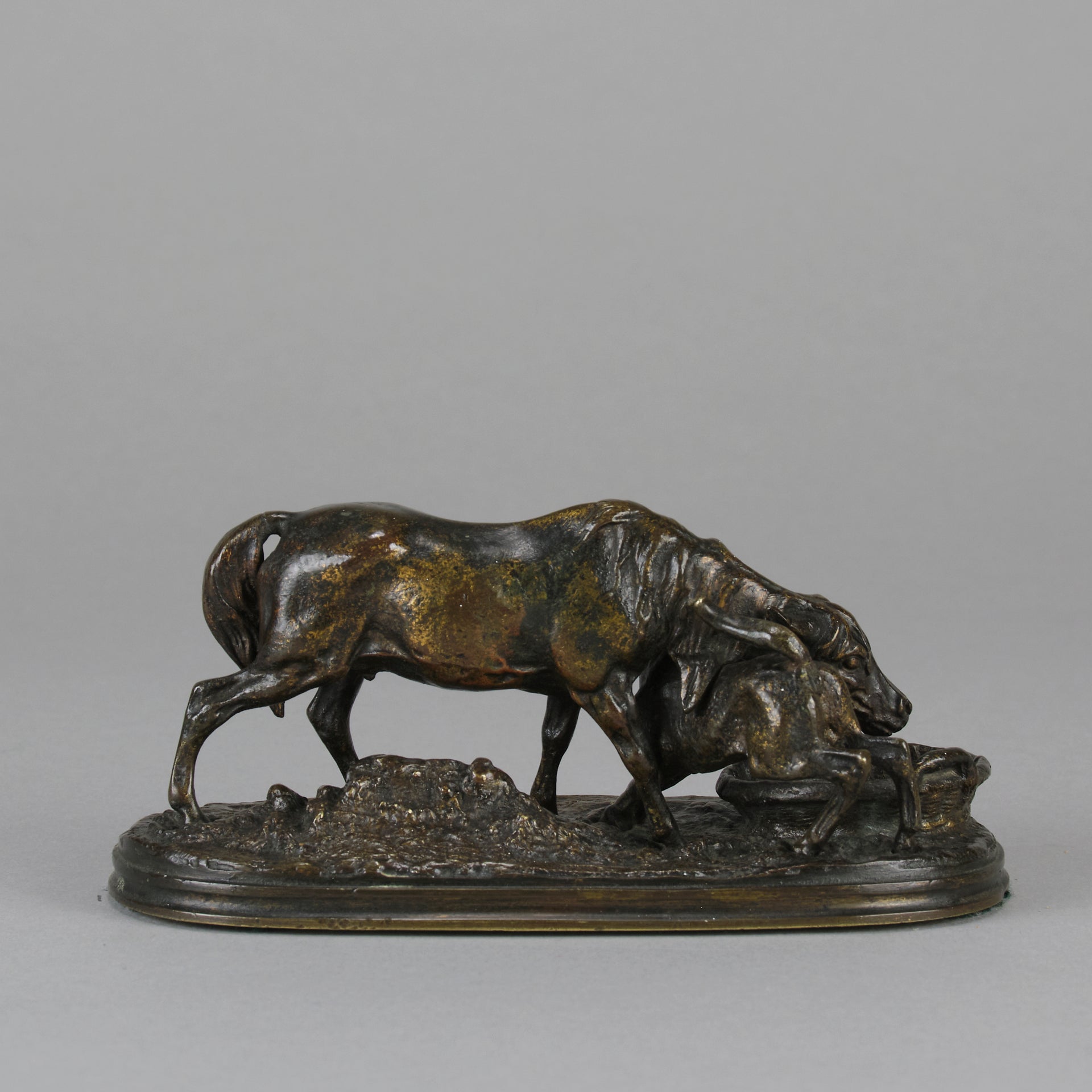 Mene bronze mare and foal