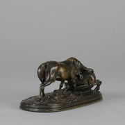 Mene bronze mare and foal